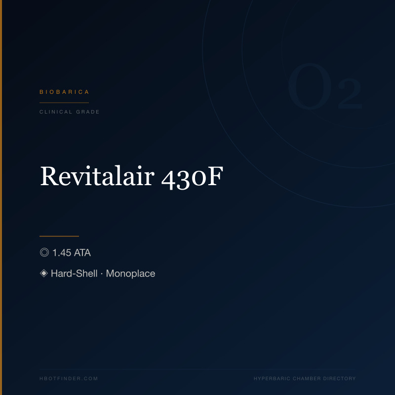 Revitalair 430F hyperbaric chamber